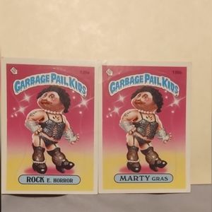 RARE 1980"S GARBAGE PAIL KIDS MARTY-GRAS &  Rocky E. Horror